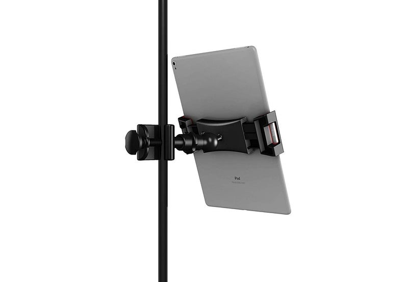 IK Multimedia iKlip 3 Deluxe Universal iPad, Stand mounts, 360 Degree Swivel, Soft-Touch Rubber Grip, Easy Insertion, Rotation, Rugged thermoplastic Design, fits 7â€-12. 1â€ Tablet, Poles to 1.2" Wide - Image 4